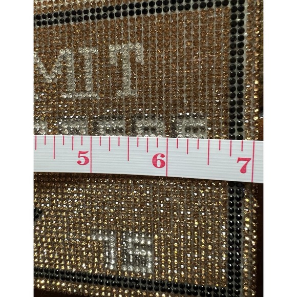 No Limit Rhinestone Clutch Purse Shoulder Bag YOLO Credit Card Money Urban Bling - Picture 13 of 15